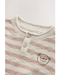 hellbeige Pullover mit einem Rundhalsausschnitt von next