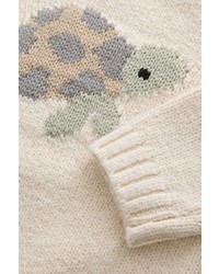 hellbeige Pullover mit einem Rundhalsausschnitt von next