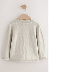hellbeige Pullover mit einem Rundhalsausschnitt von next