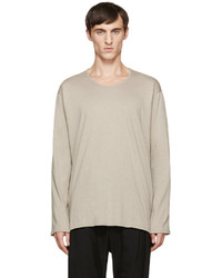 hellbeige Pullover mit einem Rundhalsausschnitt von Nude:mm