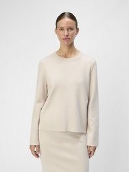 hellbeige Pullover mit einem Rundhalsausschnitt von Object