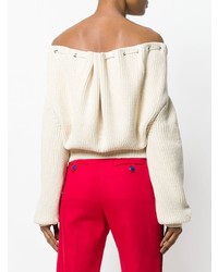 hellbeige Pullover mit einem Rundhalsausschnitt von Calvin Klein 205W39nyc