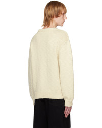 hellbeige Pullover mit einem Rundhalsausschnitt von Lemaire
