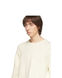 hellbeige Pullover mit einem Rundhalsausschnitt von Judy Turner