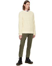 hellbeige Pullover mit einem Rundhalsausschnitt von rag & bone