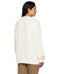 hellbeige Pullover mit einem Rundhalsausschnitt von Vince