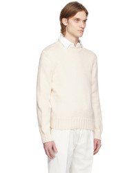 hellbeige Pullover mit einem Rundhalsausschnitt von Ralph Lauren Purple Label