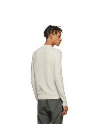 hellbeige Pullover mit einem Rundhalsausschnitt von Ermenegildo Zegna