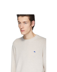 hellbeige Pullover mit einem Rundhalsausschnitt von Etro