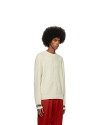 hellbeige Pullover mit einem Rundhalsausschnitt von Alexander McQueen