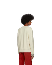 hellbeige Pullover mit einem Rundhalsausschnitt von Alexander McQueen