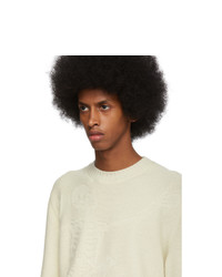 hellbeige Pullover mit einem Rundhalsausschnitt von Alexander McQueen