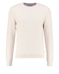hellbeige Pullover mit einem Rundhalsausschnitt von Pier One