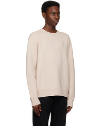 hellbeige Pullover mit einem Rundhalsausschnitt von Saturdays Nyc