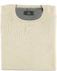 hellbeige Pullover mit einem Rundhalsausschnitt von RAGMAN