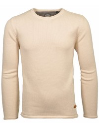 hellbeige Pullover mit einem Rundhalsausschnitt von RAGMAN