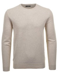 hellbeige Pullover mit einem Rundhalsausschnitt von RAGMAN