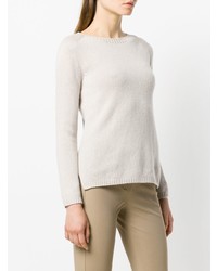 hellbeige Pullover mit einem Rundhalsausschnitt von 'S Max Mara