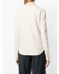 hellbeige Pullover mit einem Rundhalsausschnitt von 6397