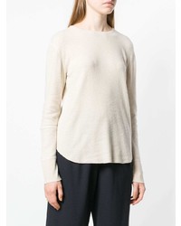 hellbeige Pullover mit einem Rundhalsausschnitt von 6397