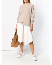 hellbeige Pullover mit einem Rundhalsausschnitt von Max Mara