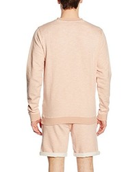 hellbeige Pullover mit einem Rundhalsausschnitt von Selected Homme