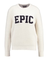 hellbeige Pullover mit einem Rundhalsausschnitt von Set