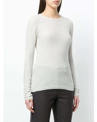 hellbeige Pullover mit einem Rundhalsausschnitt von Holland & Holland