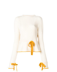 hellbeige Pullover mit einem Rundhalsausschnitt von Sonia Rykiel