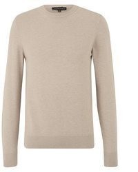 hellbeige Pullover mit einem Rundhalsausschnitt von SteffenKlein