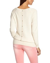 hellbeige Pullover mit einem Rundhalsausschnitt von Vero Moda