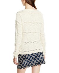 hellbeige Pullover mit einem Rundhalsausschnitt von Vero Moda