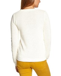 hellbeige Pullover mit einem Rundhalsausschnitt von VILA CLOTHES