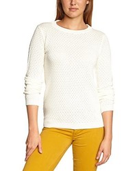 hellbeige Pullover mit einem Rundhalsausschnitt von VILA CLOTHES