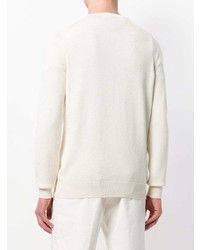 hellbeige Pullover mit einem Rundhalsausschnitt von Loro Piana