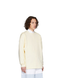 hellbeige Pullover mit einem Rundhalsausschnitt von JW Anderson