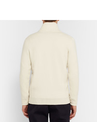 hellbeige Pullover mit einem Schalkragen von Burberry