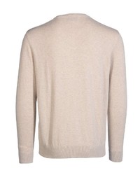 hellbeige Pullover mit einem V-Ausschnitt von Bexleys man