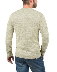 hellbeige Pullover mit einem V-Ausschnitt von BLEND