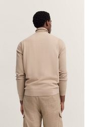 hellbeige Pullover mit einem V-Ausschnitt von Bugatti