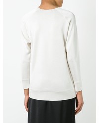 hellbeige Pullover mit einem V-Ausschnitt von Lanvin