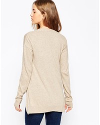 hellbeige Pullover mit einem V-Ausschnitt von Asos