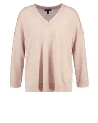 hellbeige Pullover mit einem V-Ausschnitt von J.Crew