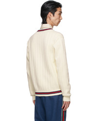 hellbeige Pullover mit einem V-Ausschnitt von Gucci