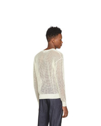 hellbeige Pullover mit einem V-Ausschnitt von DSQUARED2