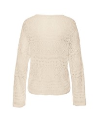 hellbeige Pullover mit einem V-Ausschnitt von s.Oliver