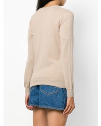 hellbeige Pullover mit einem V-Ausschnitt von N.Peal