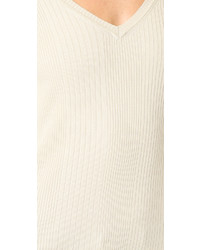 hellbeige Pullover mit einem V-Ausschnitt von 525 America