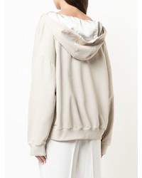 hellbeige Pullover mit einer Kapuze von dorothee schumacher