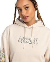 hellbeige Pullover mit einer Kapuze von Element